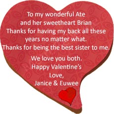 Let's see some love! Send your loved one a Valentine's message.