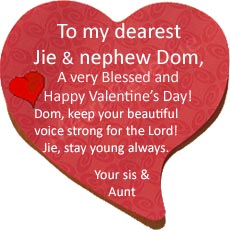 Let's see some love! Send your loved one a Valentine's message.