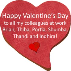 Let's see some love! Send your loved one a Valentine's message.