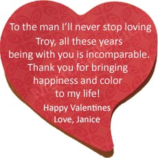 Let's see some love! Send your loved one a Valentine's message.